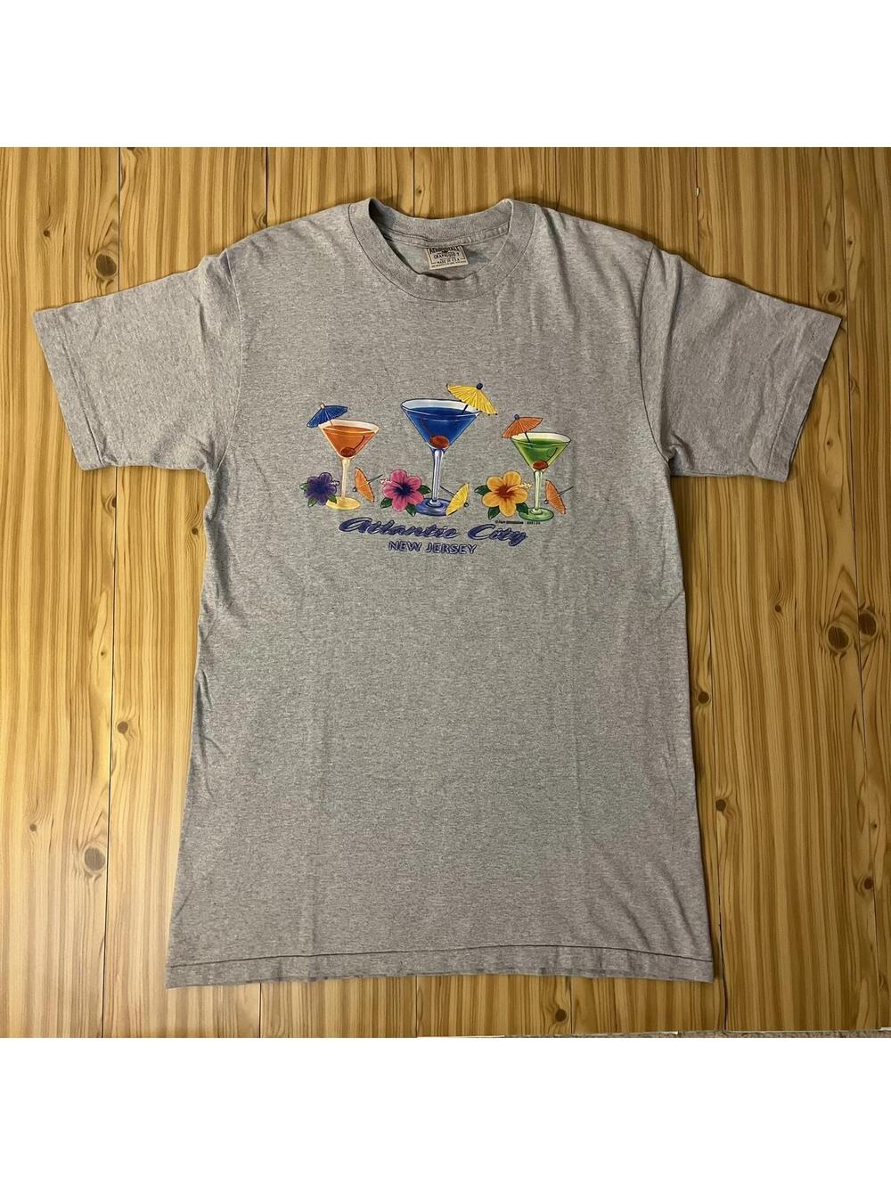 VTG 90s Atlantic City Single Stitch Grey Graphic Tee